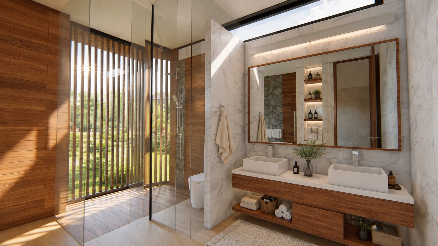 Interior residencial · baño